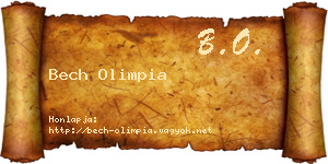 Bech Olimpia névjegykártya